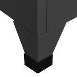 Locker Cabinet Anthracite 38x45x180 cm Steel - Rear View