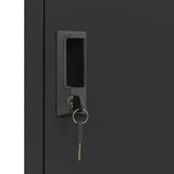 Locker Cabinet Anthracite 38x45x180 cm Steel - Close-Up Angle