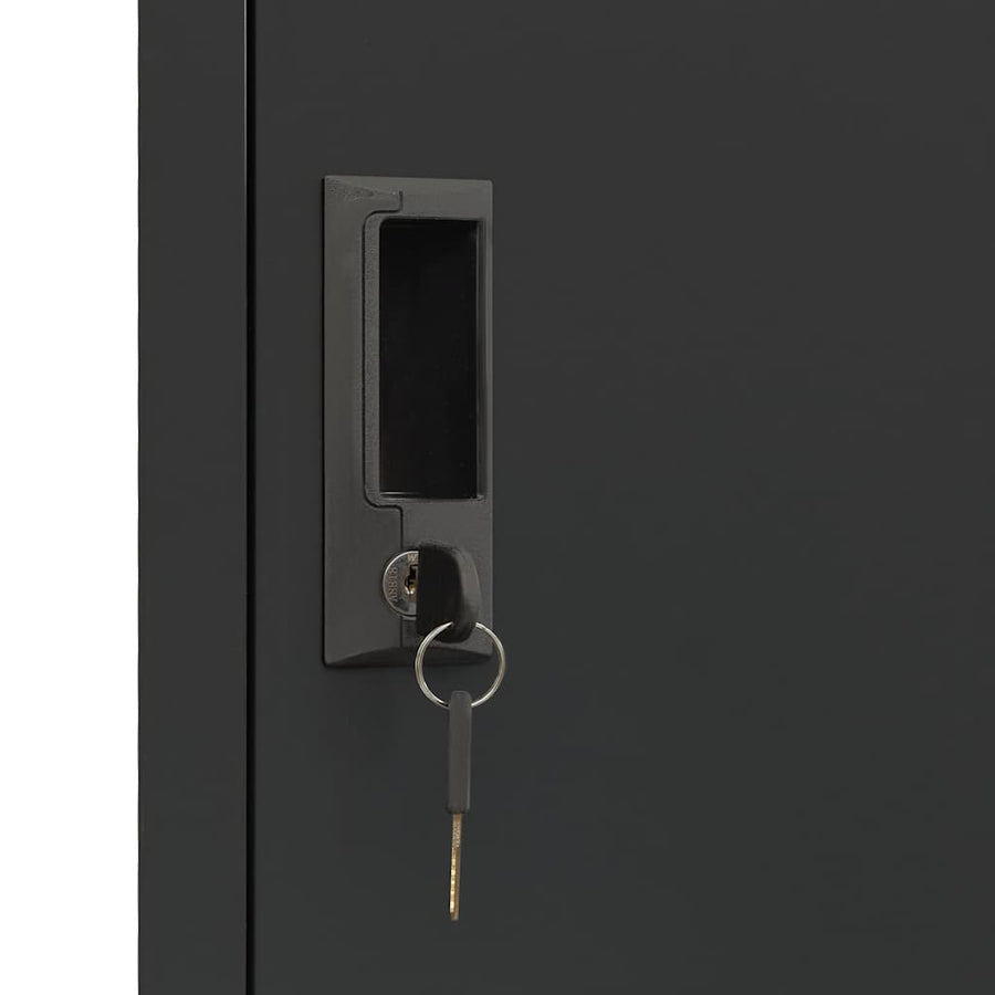 Locker Cabinet Anthracite 38x45x180 cm Steel
