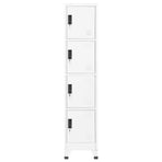 Locker Cabinet White 38x45x180 cm Steel