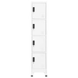 Locker Cabinet White 38x45x180 cm Steel - Front View