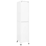 Locker Cabinet White 38x45x180 cm Steel - Top-Down View