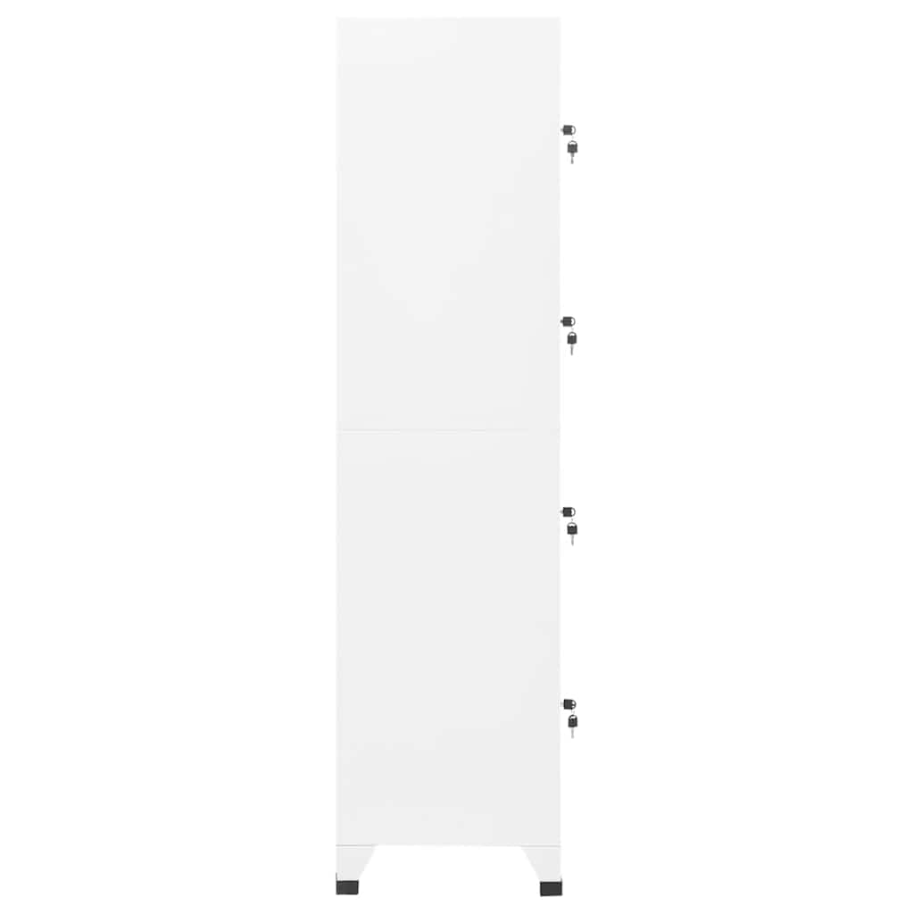 Locker Cabinet White 38x45x180 cm Steel
