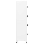 Locker Cabinet White 38x45x180 cm Steel