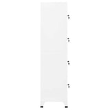 Locker Cabinet White 38x45x180 cm Steel - 45-Degree Angle