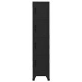 Locker Cabinet Black 38x45x180 cm Steel