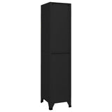 Locker Cabinet Black 38x45x180 cm Steel