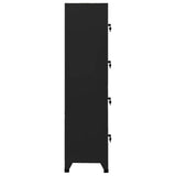 Locker Cabinet Black 38x45x180 cm Steel - 45-Degree Angle