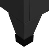 Locker Cabinet Black 38x45x180 cm Steel - Rear View