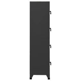 Locker Cabinet Anthracite 38x45x180 cm Steel - Top-Down View