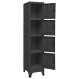 Locker Cabinet Anthracite 38x45x180 cm Steel - 45-Degree Angle