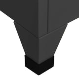 Locker Cabinet Anthracite 38x45x180 cm Steel - Rear View