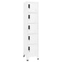 Locker Cabinet White 38x40x180 cm Steel