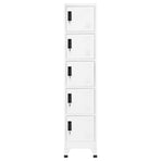 Locker Cabinet White 38x40x180 cm Steel