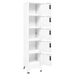 Locker Cabinet White 38x40x180 cm Steel