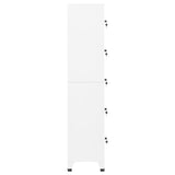 Locker Cabinet White 38x40x180 cm Steel
