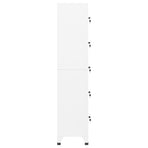 Locker Cabinet White 38x40x180 cm Steel