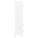Locker Cabinet White 38x40x180 cm Steel - Top-Down View