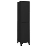 Locker Cabinet Black 38x40x180 cm Steel - Top-Down View