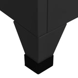 Locker Cabinet Black 38x40x180 cm Steel - Rear View