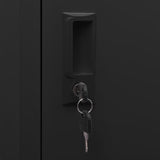 Locker Cabinet Black 38x40x180 cm Steel