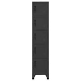 Locker Cabinet Anthracite 38x40x180 cm Steel - Front View