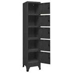 Locker Cabinet Anthracite 38x40x180 cm Steel