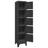 Locker Cabinet Anthracite 38x40x180 cm Steel - 45-Degree Angle