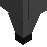 Locker Cabinet Anthracite 38x40x180 cm Steel - Rear View