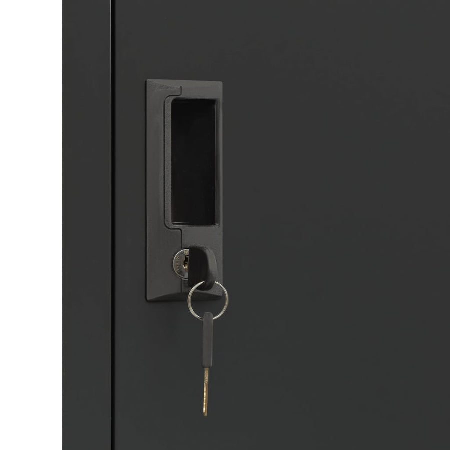 Locker Cabinet Anthracite 38x40x180 cm Steel
