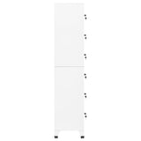 Locker Cabinet White 38x40x180 cm Steel - Top-Down View