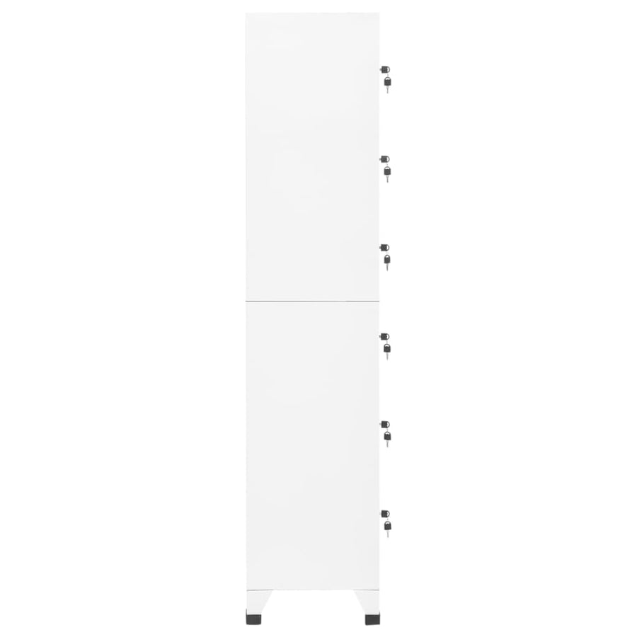 Locker Cabinet White 38x40x180 cm Steel