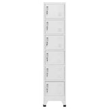 Locker Cabinet Light Grey 38x40x180 cm Steel - Front View
