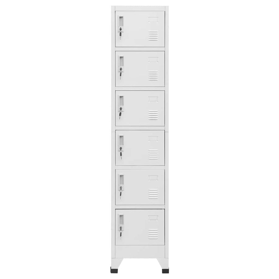 Locker Cabinet Light Grey 38x40x180 cm Steel