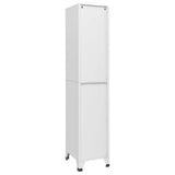 Locker Cabinet Light Grey 38x40x180 cm Steel - Top-Down View