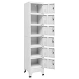 Locker Cabinet Light Grey 38x40x180 cm Steel - 45-Degree Angle