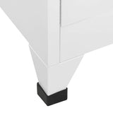 Locker Cabinet Light Grey 38x40x180 cm Steel - Rear View