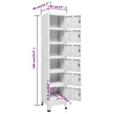Locker Cabinet Light Grey 38x40x180 cm Steel - Low Angle