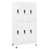 Locker Cabinet White 90x45x180 cm Steel