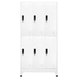 Locker Cabinet White 90x45x180 cm Steel - Front View