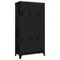 Locker Cabinet Black 90x45x180 cm Steel