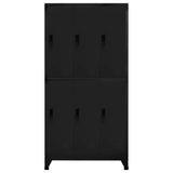 Locker Cabinet Black 90x45x180 cm Steel