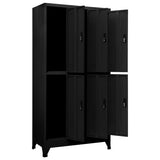 Locker Cabinet Black 90x45x180 cm Steel - 45-Degree Angle