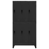 Locker Cabinet Anthracite 90x45x180 cm Steel - Front View