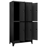 Locker Cabinet Anthracite 90x45x180 cm Steel - 45-Degree Angle