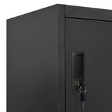 Locker Cabinet Anthracite 90x45x180 cm Steel - Close-Up Angle
