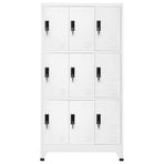 Locker Cabinet White 90x45x180 cm Steel