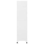 Locker Cabinet White 90x45x180 cm Steel