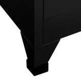 Locker Cabinet Black 90x45x180 cm Steel - Rear View