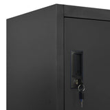 Locker Cabinet Anthracite 90x45x180 cm Steel - Close-Up Angle